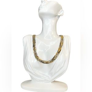 Vtg Tricolor Necklace (gold plated)
